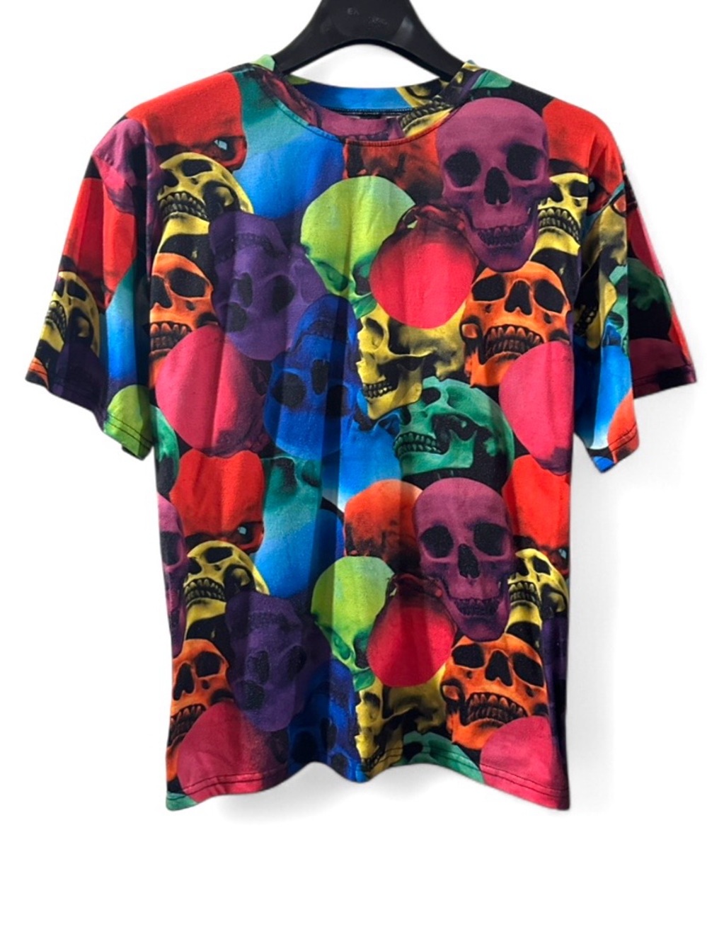 Multicolor Neon Color Skulls Print T-shirt Size Men’s Medium